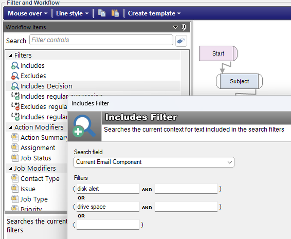 Build email processing rules