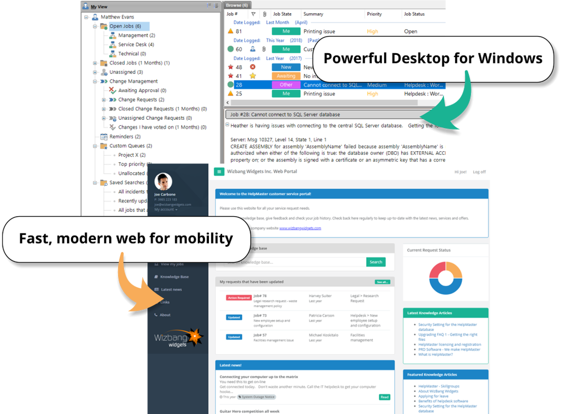 Log, track and manage incidents, problems, requests, tasks and anything else you want to manage...