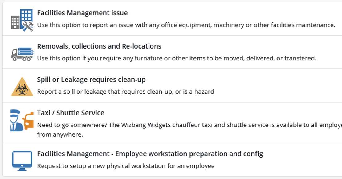 Build a FM request catalog